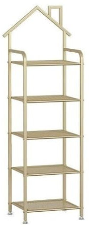 MYVVKIA Schuhregal Modernes Schuhregal aus Metall, 3/4/5/7 Ebenen, hohes Schuhregal, vertikaler Schuhregal-Organizer mit Netzregalen für Eingang, Schlafzimmer, Garderobe/Weiß/50
