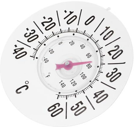 GAROZATION Fensterthermometer Mit Saugnapf Präzises Temperaturmessgerät Für Innen Und Außen Ablesbares Thermometer Für Babyzimmer Gewächshaus Gartenhaus Vielseitiger Raum Außenthermometer