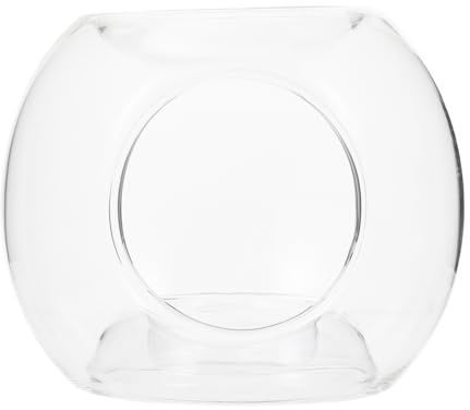 Cabilock Essential Oil Aromatherapy Candlestick with Transparent Tealight Candle Holder for Home Spa Relaxation 4.72X4.72X3.35 Inch