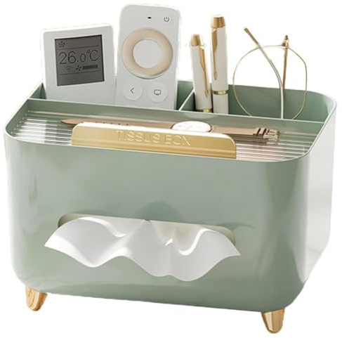 Mwqenxes Multifunktionaler Taschentuchbox-Halter, Taschentuchspender, Taschentuchbezug-Nachttisch-Organizer, A