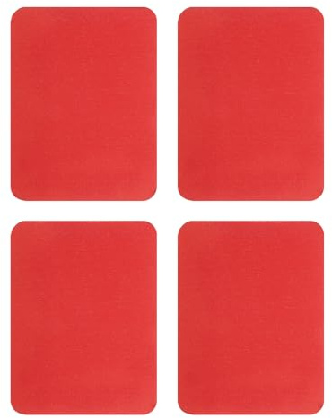 QUARKZMAN Flicken zum Aufbügeln 4 Stück, 125x95mm Patches zum Aufbügeln, Aufbügelflicken für Kleidung, Hosen, Flicken und Dekorieren - Rot