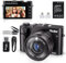 Rollei Powerflex X8 Dual Lens Digitalkamera, 64MP 5K Fotoapparat mit Dual Lens 8X Optischer Zoom Kompaktkamera mit 3,6 Touch Screen Tragbar Fotokamera für Anfänger Schwarz, Digital-Kamera-Fotoapparat