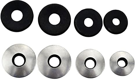 DKAIUSX Cgshop-Rondelles Complexe en Acier Inoxydable étanche EPDM Joint sans Glissement, Durable, Facile à Installer(50pcs,M4.2x12)