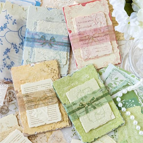 120 Blätter Vintage Scrapbook Papier Set, Scrapbooking Zubehör Papier for Bullet Journaling,Journaling,Junk Journal,Planner,Notebook,Phone Case,DIY Craft,Kalender(Hua Zhi language)