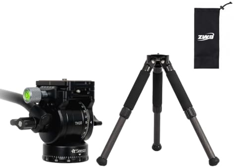 ZWO Seestar stativhuvud TH10 EQ kil för Seestar smart teleskop, vätskestativhuvud för ekvatorialläge, 360° panorering och ±90° lutning, kompatibel med DSLR, spegellösa och videokameror (TH10 + TC20)
