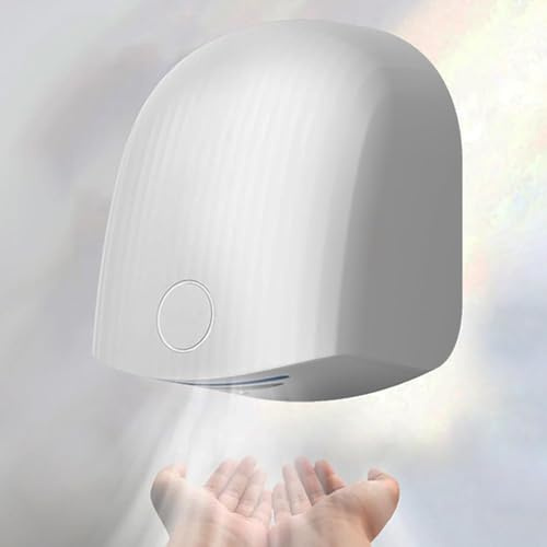 Asciugamani elettrico, Asciugamani a induzione intelligente da 1200 W, Asciugamani con sensore automatico commerciale, Asciugatrice a parete e a basso rumore per centri commerciali, ristoranti bianco