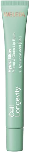 WELEDA Cell Longevity Hydra Glow Plump & Gloss Lip Balm Lippenpflege 12ml | Lippenpflege Balsam mit Hyaluronsäure für gepflegte, geschmeidige Lippen mit glossy Finish (Naturkosmetik, vegan)