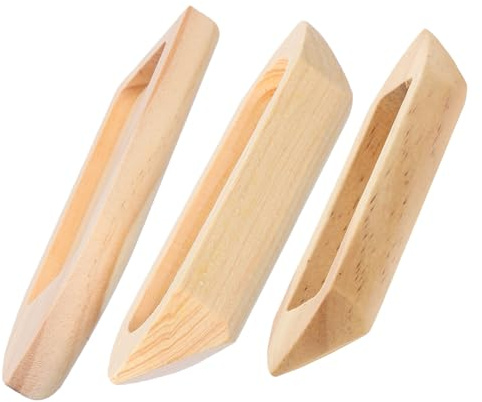 DOITOOL Holzkanu Modellset 3 Stück Miniatur Bootsdekoration 10 14cm Wohn und Büro Deko Handbemalbar