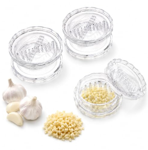 2 picador de ajo manual y picadora de jengibre, nueces, chile – Herramienta de cocina multifuncional para cebolla y más