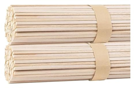Naturliga träpinnar, Trästockar for hantverk 20 eller 50 st fyrkantiga dowel bars for DIY Art Model Building