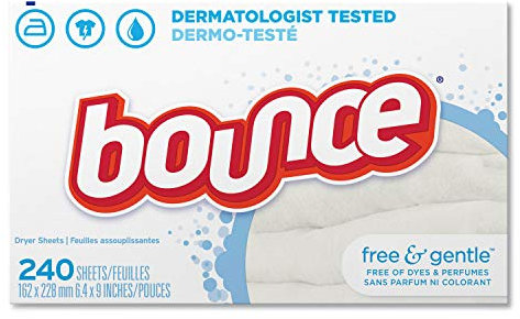 Bounce Free & Gentle – Dryer Sheets, Sèche-linge 240 lingettes (pour peaux sensibles) Etats-Unis