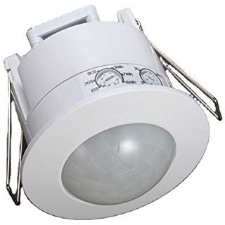 PS-TECH Rilevatore di movimento da incasso per controsoffitto 360°, copertura 6 m di diametro a 2,2 m di altezza