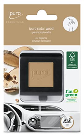 ipuro - erfrischender cedar wood Auto Duft - dezenter Lufterfrischer fürs Auto mit holzigen & würzigen Noten - angenehmer für ein puristisches Dufterlebnis bis zu 3 Monate