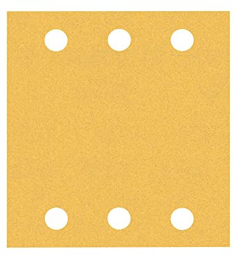 Bosch Professional 10x Carte abrasive Expert C470 con 6 fori (per Legno duro, Vernice su legno, 115x107 mm, Grana 120, accessorio Levigatrice orbitale)
