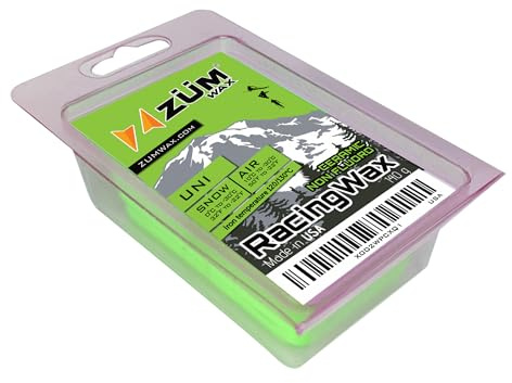 ZUMWax Iron-On Ski/Snowboard/Nordic CERAMIC Wax, 140g, All Conditions, Durable, PFAS-free. Made with eco-friendly ceramic & silicon dioxide, extreme speed. 100% hydrocarbon, NO FLUORO, Made in the USA