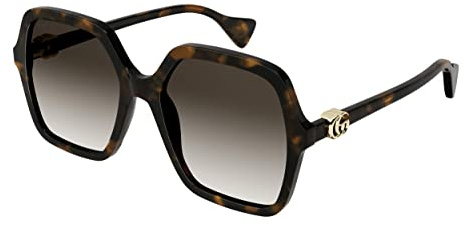 GUCCI Womens GG1072S Sunglasses, Havana-Havana-Brown, 56