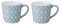 Denby - Impression Blue Large Coffee Mug Set of 2-400ml Stoneware Ceramic Tea Mug Set - Dishwasher Safe, Microwave Safe