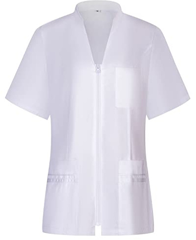 MISEMIYA - Camici Sanitari Donna - Giacche Uniformi sanitarie - Abbigliamento da Lavoro e divise712 - X-Small, Bianco