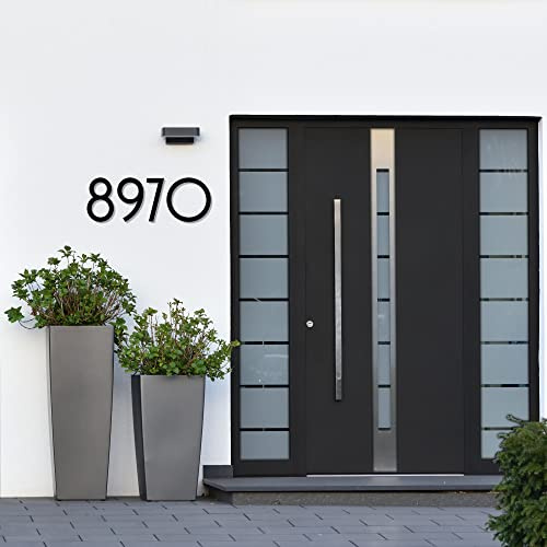 House Numbers Letters AVENIDA Art Deco Door Numbers Cut to Size (10, 15, 20, 25cm / 3.9, 5.9, 7.8, 9.8in or custom) Acrylic incl. Fixings