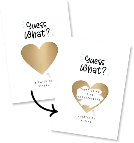 Central 23 Grandparents Baby Announcement Cards - Pregnancy Announcement For Grandparents - Baby Reveal Ideas - Scratch Card Surprise - Congratulations - Comes With Fun Stickers