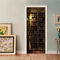 FLFK 3D Librería Retro Adhesivo Vinilos Puerta Pegatina Pelar y pegar Pared Murales para Cocina Sala de Baño Decorativos 85X215cm