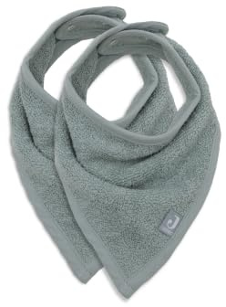 Jollein dregelhaklapp baby – bandana – havsgrön – 2-pack – 100% bomull – med kardborreband – baby haklapp