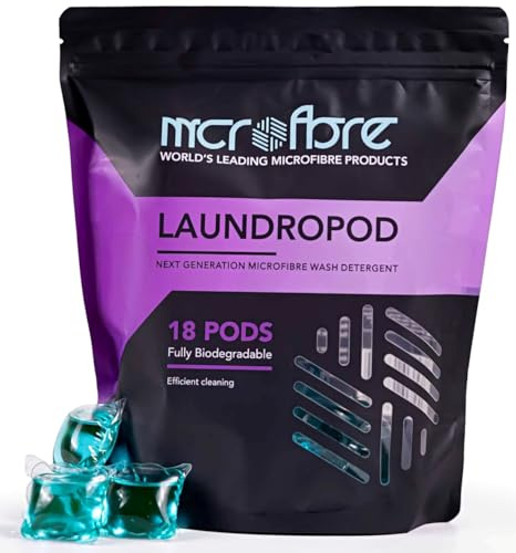 Microfibre Wash Detergent Pods - Restores & Cleans Up to 8kg of Towels Per Pod, Fully Biodegradable, Eco-Friendly Laundry Solution - 18 PODS | Restores and Cleans Up to 8 kg of Microfibre Towels Per Pod. Fully Biodegradable Laundry Solution.