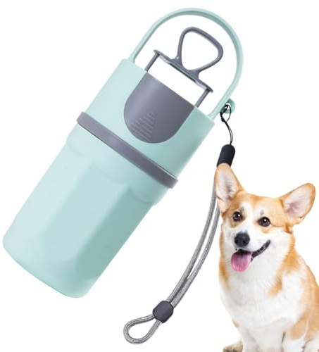 Pelle à déjections canines sans contact – Outil de ramassage des déchets à 6 griffes, distributeur de sacs, conteneur de stockage anti-fuite | Jardin Parc Marche Voyage Camping Extérieur Nettoyage des
