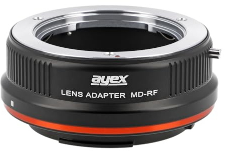 ayex MD-EOS R objektivadapter kompatibel med Minolta MD MC & SR objektiv, kompatibel med Canon EOS RF-kameror