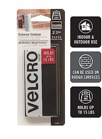 Velcro (R) Brand Velcro Fasteners (R) Brand Extreme Industrial Strength Fasteners Nero, Acrilico, Multicolore, Confezione da 1 (2 strisce)