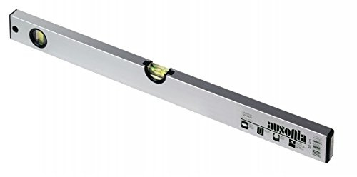 AUSONIA - 87441 NIVEAU A BULLE PROFESSIONNEL NIVEAU TUBOLAIRE EN ALUMINIUM ANODISÉ DE 60CM AVEC 2 AMPOULES INCASSABLES ET ANTICHOCS DE PROTECTION EN PVC