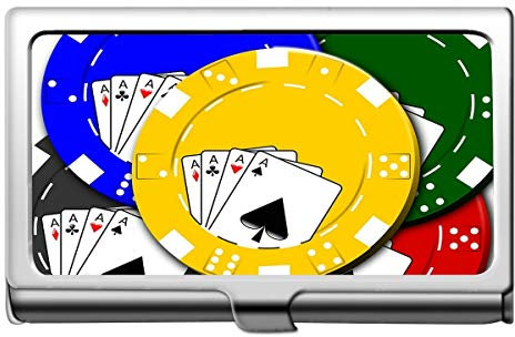 Professionelle Visitenkartenetui Edelstahl, Geld Casino Währung Visitenkartenetui Brieftasche Kreditkartenetui