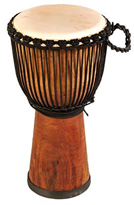 Drums for Schools Djembe Drum - Wide Top - Natural Mahogany (11 diameter)