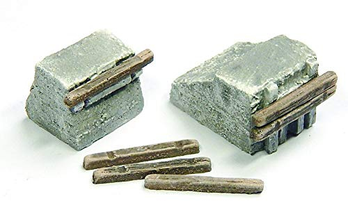 Juweela 21614 - Prellbock Beton, Betonprellbock, 2 Stück, Spur N, 1:160