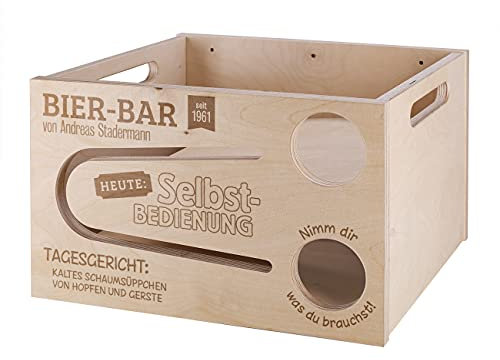 Herz & Heim® Männer-Geschenk Bierrutsche mit persönlicher Gravur Bier-Bar