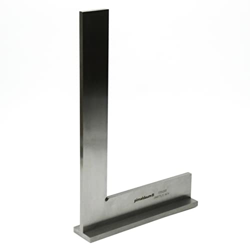 PIMALDAUM Squadra di riscontro 90° DIN 875/0 – Acciaio inox 4Cr13 – Squadra di precisione con battuta – Classe di precisione 0 – Diverse misure disponibili (300 * 200 mm)