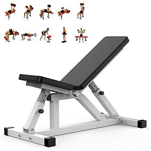 Hantelbank, Hantelbank, verstellbar, verstellbare Hantelbank, faltbar, für Workout, Übungsbank, vielseitig einsetzbar, faltbar, Neigungs-/Neigungsbänke, Hantelhocker, Fitnesshocker, Sit-up-B