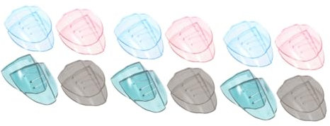 Healeved 12paires De Avec Garde Latéral Anti-eclaboussures Pour De Tpu Pour Yeux Accessoire Pratique Et Pour Sécurité