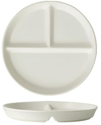Hoshisea Mikrovågsugns-menytallrikar, delad tallrik serveringstallrik keramik, snackstallrik med fack, för splittrrätter, fester, snacks, sallader, desserter