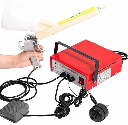 Juego de máquina de pulverización electrostática, sistema profesional de recubrimiento en polvo para pistola de pulverización de pintura, incluye máquina de recubrimiento en polvo y pistola
