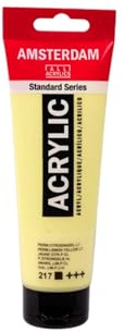 Amsterdam Standard Series Acrylic Paint Permanent Lemon Yellow Light 217 120ml - Deckend, hohe Lichtechtheit, mittlere Viskosität, glattes Satin-Finish, 100% Acrylharz, langlebig, auf Wasserbasis
