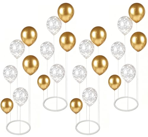 Table Balloon Stand Kit, 4PCS Reusable Balloon Sticks and Holders for Wedding, Baby Shower, Graduation, Christmas, Birthday