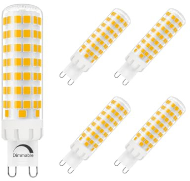 Yosenmi Dimmable G9 LED Bulb 8W, 75W G9 Halogen Bulb Equivalent, 780LM,120V, 5000K Daylight White, 5-Pack