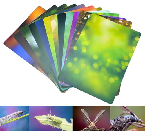 Gauge-Hintergrundkarten-Set für Makrofotografie, 12Pc, 24 Farben（30 * 21CM）, lichtabsorbierendes Material, ökologische Unschärfe-Hintergründe für Makrofotografie.(A4 Sizes 12Pc 24 Colors)