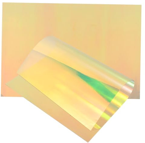 VILLCASE 2blätter Iridescent Pvc Film Stoff Für Diy Projekte Transparent Für Taschen Kleidung Schmuck Und Bastelarbeiten Hochwertiger Schillernder Bastelstoff