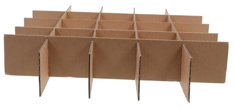 OKUMEYR 8 Stück Karton Trennwände 412x412mm Versandkarton Einlagen Wellpappe Gitter Design Schutz Für Glaswaren Umzugskisten Verpackungszubehör