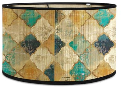 Abat-Jour Rétro en Osier et Bambou - Lampe Décorative E27 pour Plafonnier, Décoration de Maison, Dortoir et Hôtel
