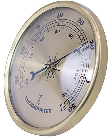 Gadpiparty Temperaturanzeige Aus Metall – Dekoratives Außenthermometer Für Terrasse Garten Garage Auto