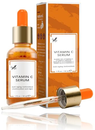 Vitamin C Gesichtsserum – Anti-Aging-Gesichtsaufhellendes Serum für die Hautpflege – Zeitloses, reines Vitamin-C-Gesichtsserum gegen dunkle Flecken, Serumöl für Frauen