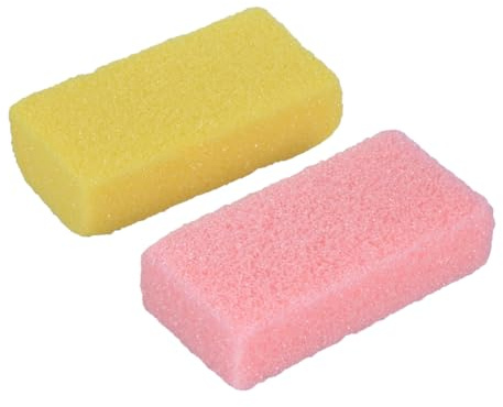Piedra Pómez para Pies Azul 2 Piezas Pu para Quitar Callos | Bloque de Esponja, Agarre Cómodo y Ligero, Efecto Masaje, Formato para Pedicura Color Aleatorio